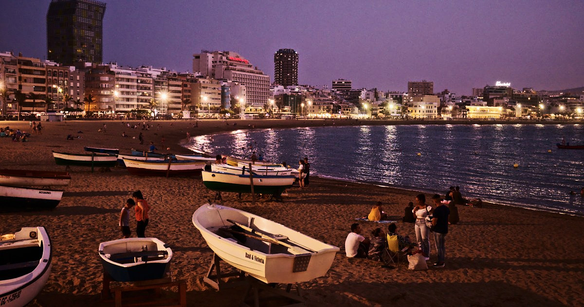 Playa de Las Canteras, Las Palmas de Gran Canaria, Spain.